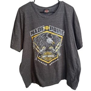 Harley Davidson Eagle shirt sleeve tee shirt men’s size 2X
Double graphic